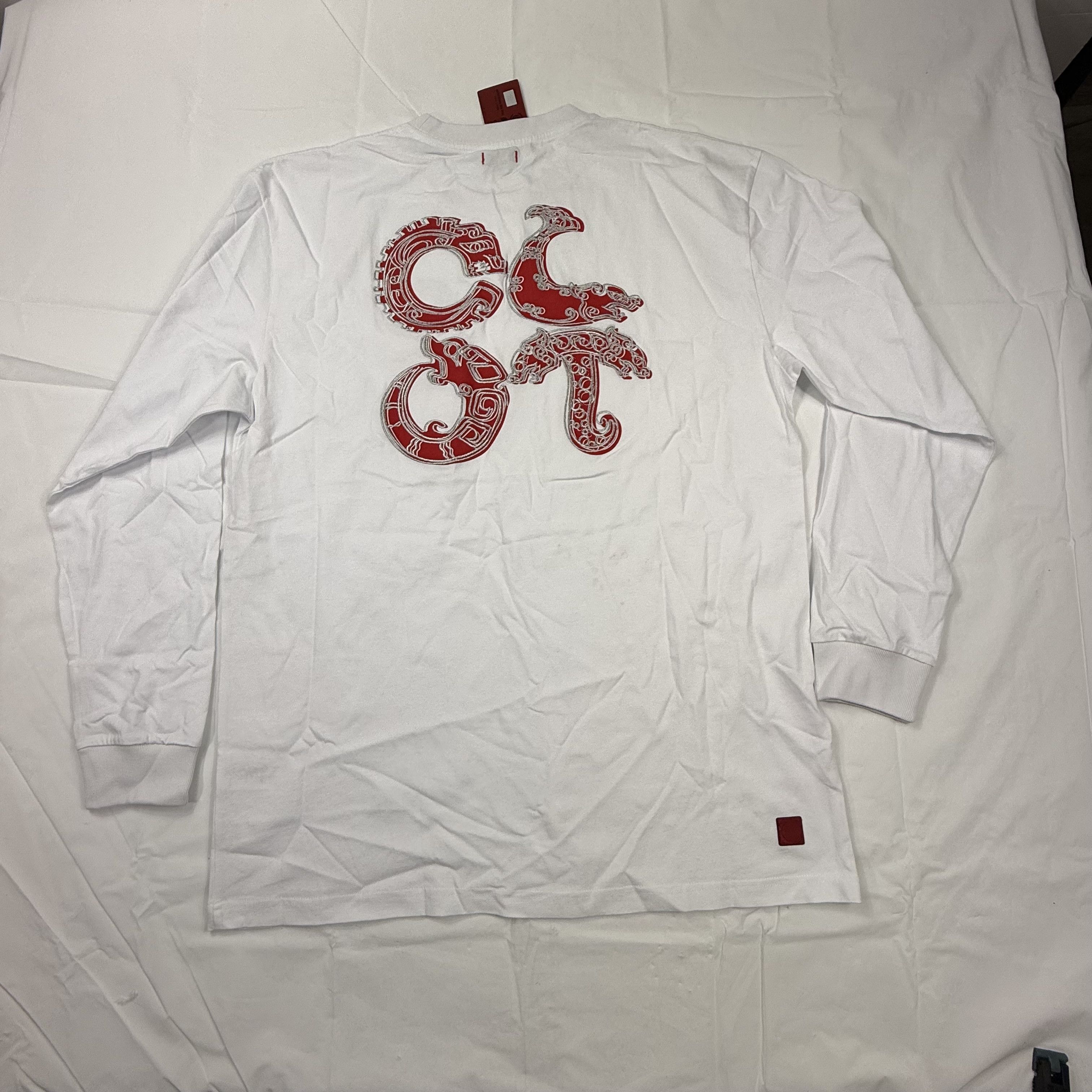 CLOT CLOT Dragon Logo Long Sleeve Graphic T-Shirt White Red XXL Size US XXL / EU 58 / 5 - 1 Thumbnail