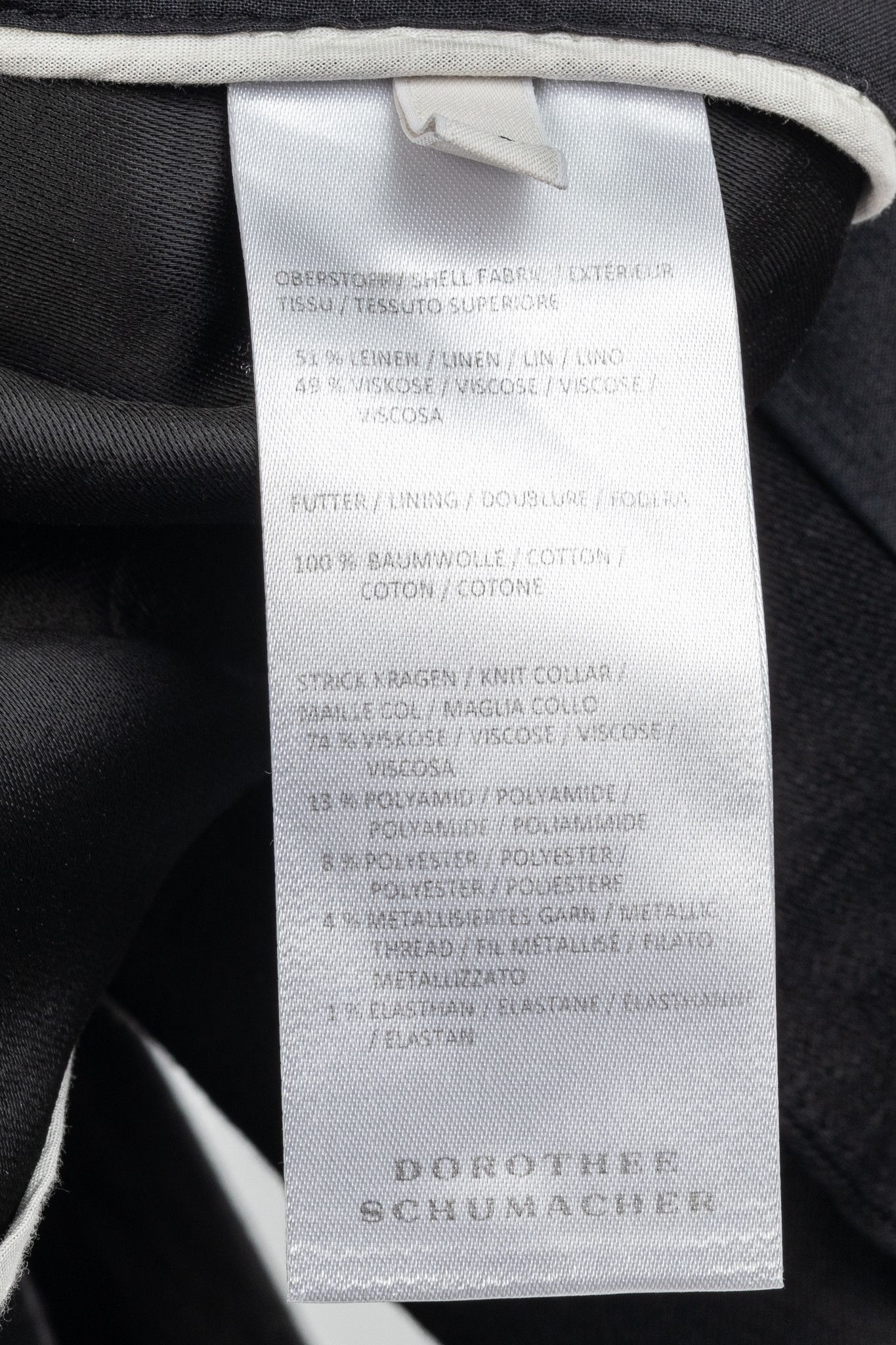 DOROTHEE SCHUMACHER Dorothee Schumacher Linen Shantung Metallic-Collar Jacket Size XXL / US 16-18 / IT 52-54 - 9 Thumbnail