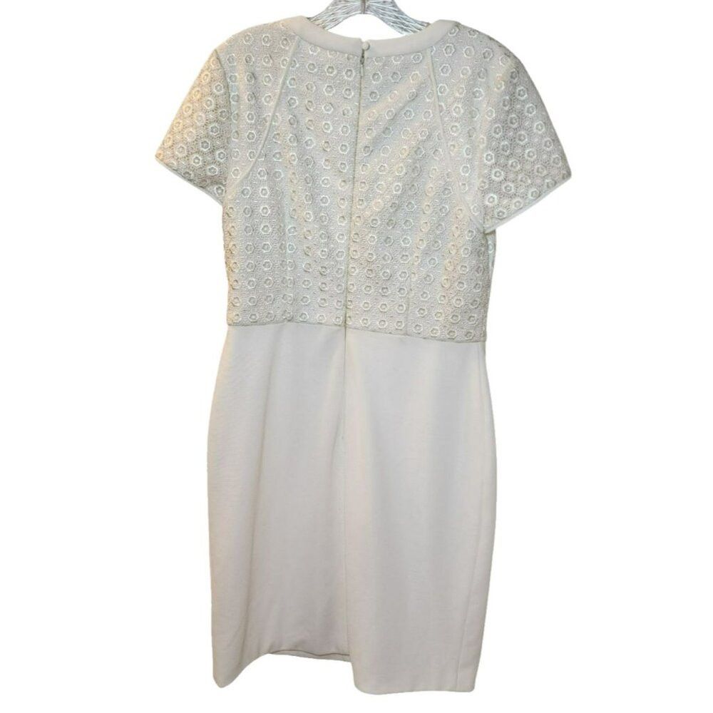 Other Mikael Aghal White A-Line Dress – Size 10 – Preloved Size L / US 10 / IT 46 - 8 Thumbnail