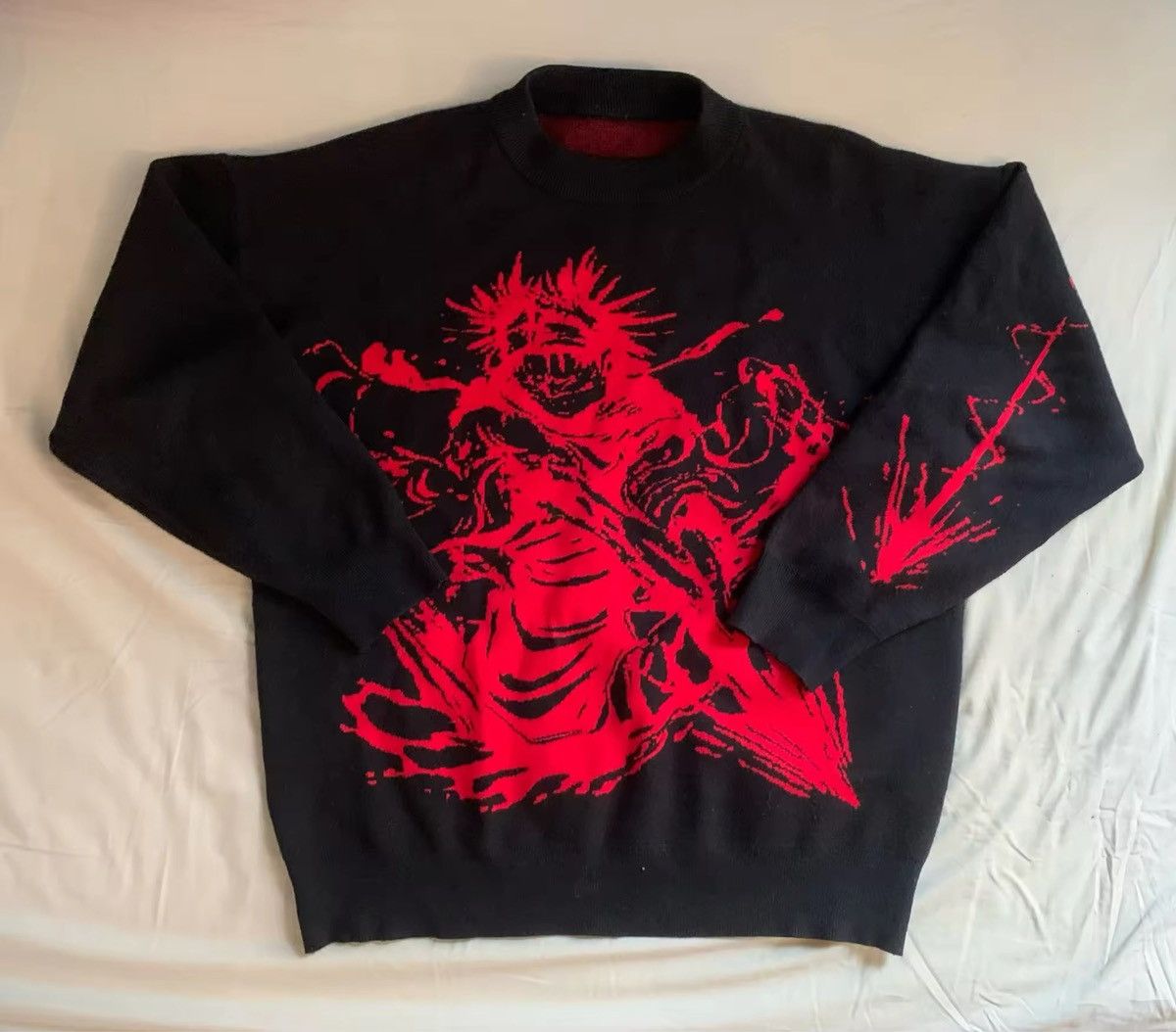 Other Harajuku Japanese Anime Graphic Print Knitted Sweater Size US XL / EU 56 / 4 - 3 Thumbnail