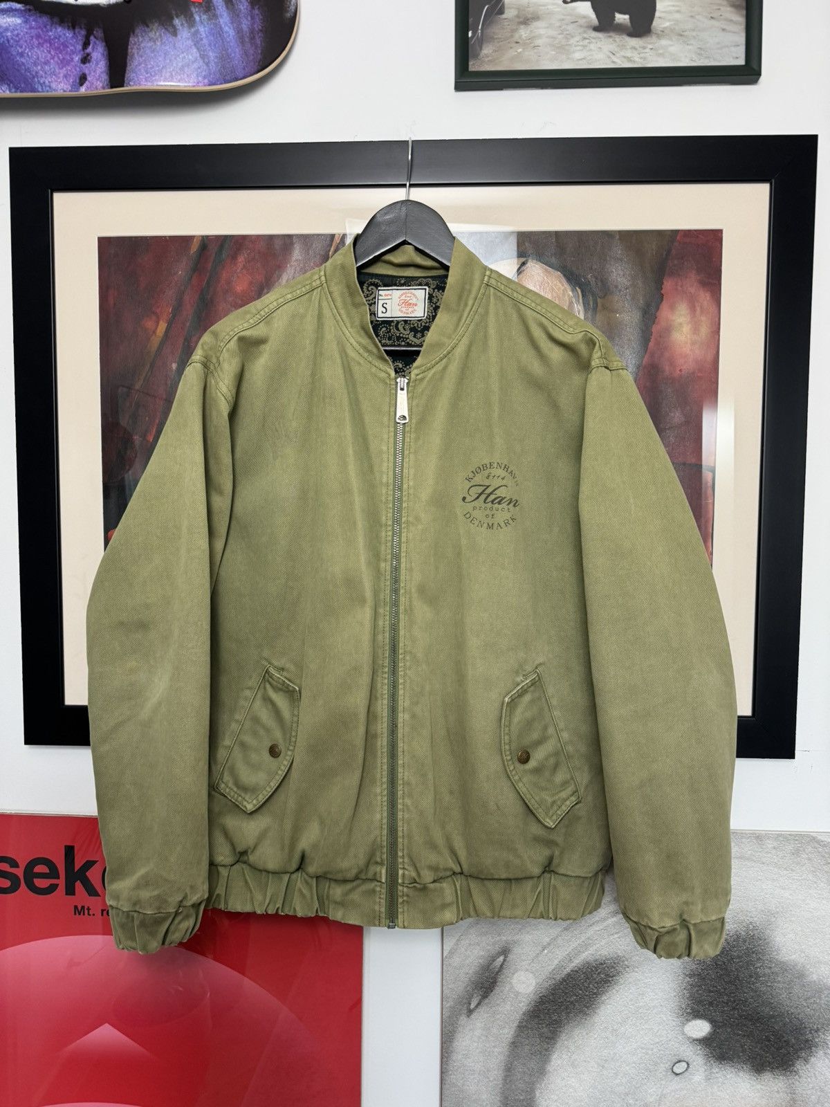 Han Kjobenhavn Han Kjobenhavn Bomber Jacket 50s US Army Olive Paisley Rare Size US S / EU 44-46 / 1 - 1 Thumbnail