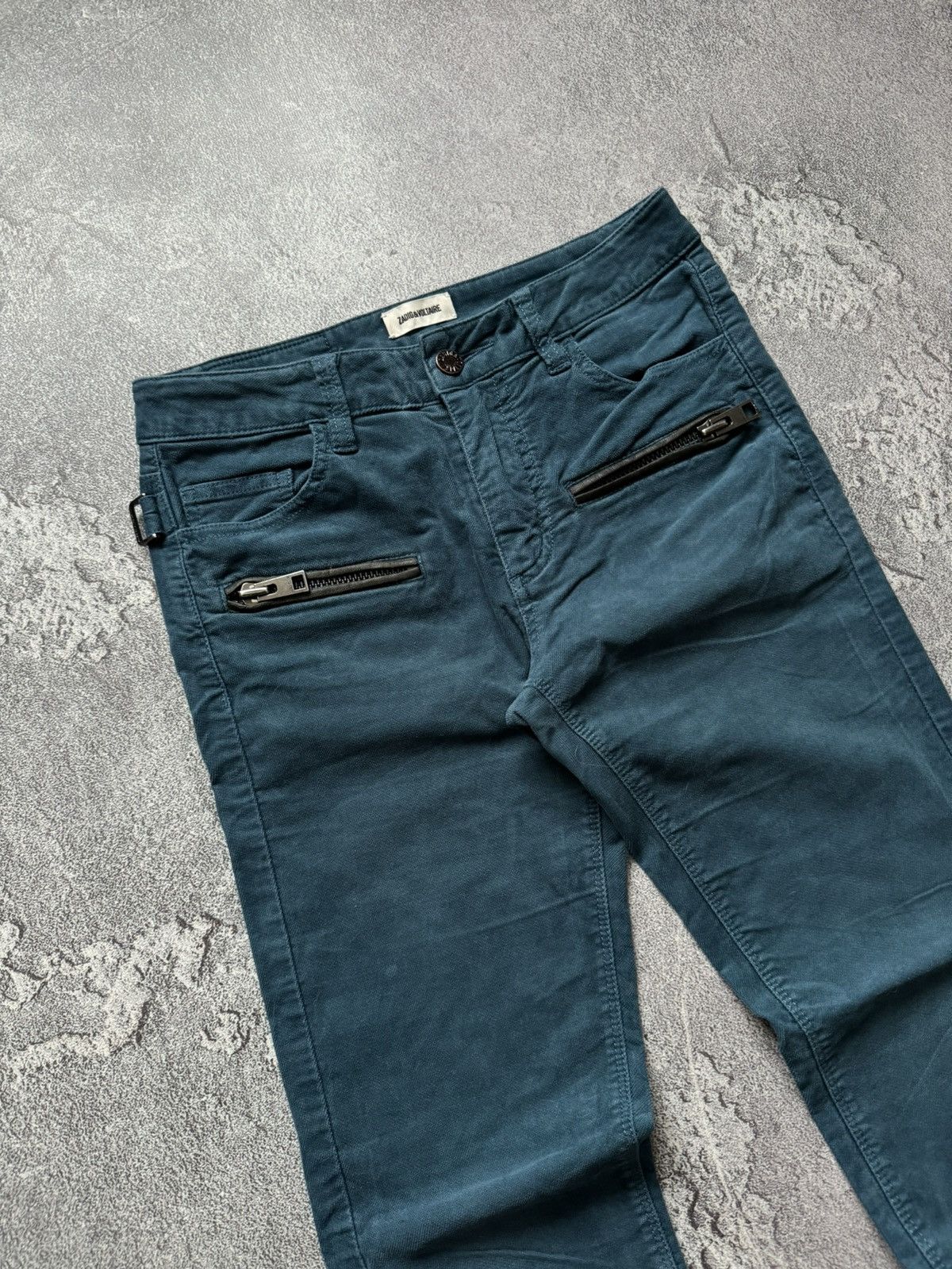 Designer × Zadig & Voltaire Zadig & Voltaire 36 eva zip velours pant trouser chino Jean Size 25" / US 0 / IT 36 - 3 Thumbnail