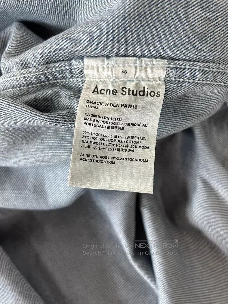 Acne Studios Acne Studios Blue Frayed Edge Shirt Jacket Size XS / US 0-2 / IT 36-38 - 5 Thumbnail