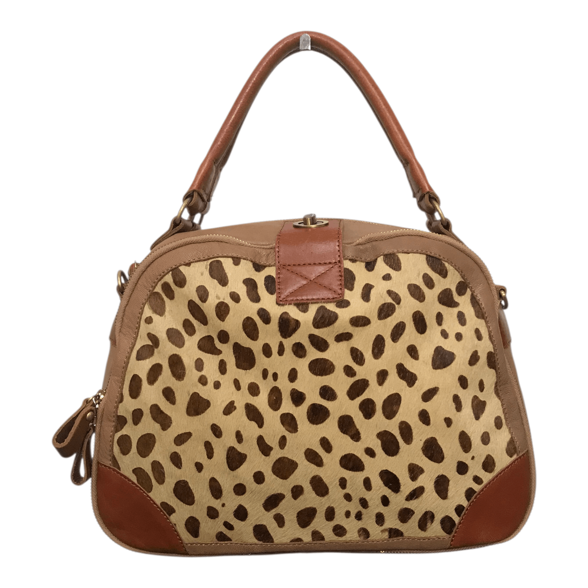 Genuine Leather Perche Fur Leather Tote Bag Size ONE SIZE - 2 Thumbnail