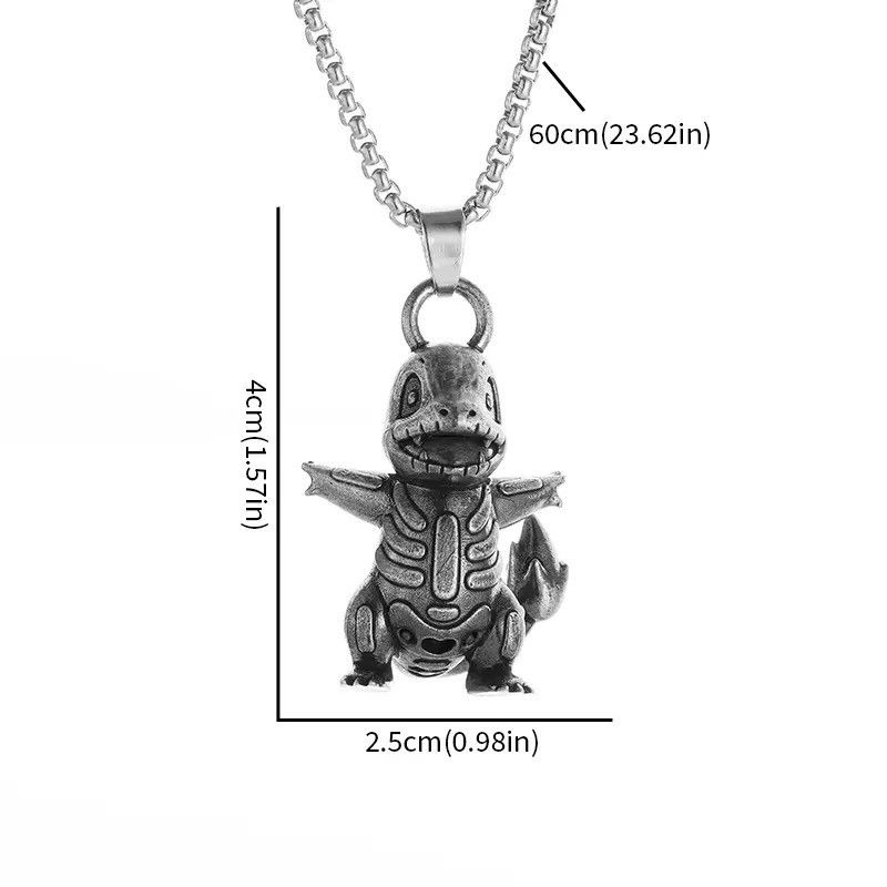 Jewelry Retro Cute Dinosaur Pendant Necklace Size ONE SIZE - 6 Thumbnail