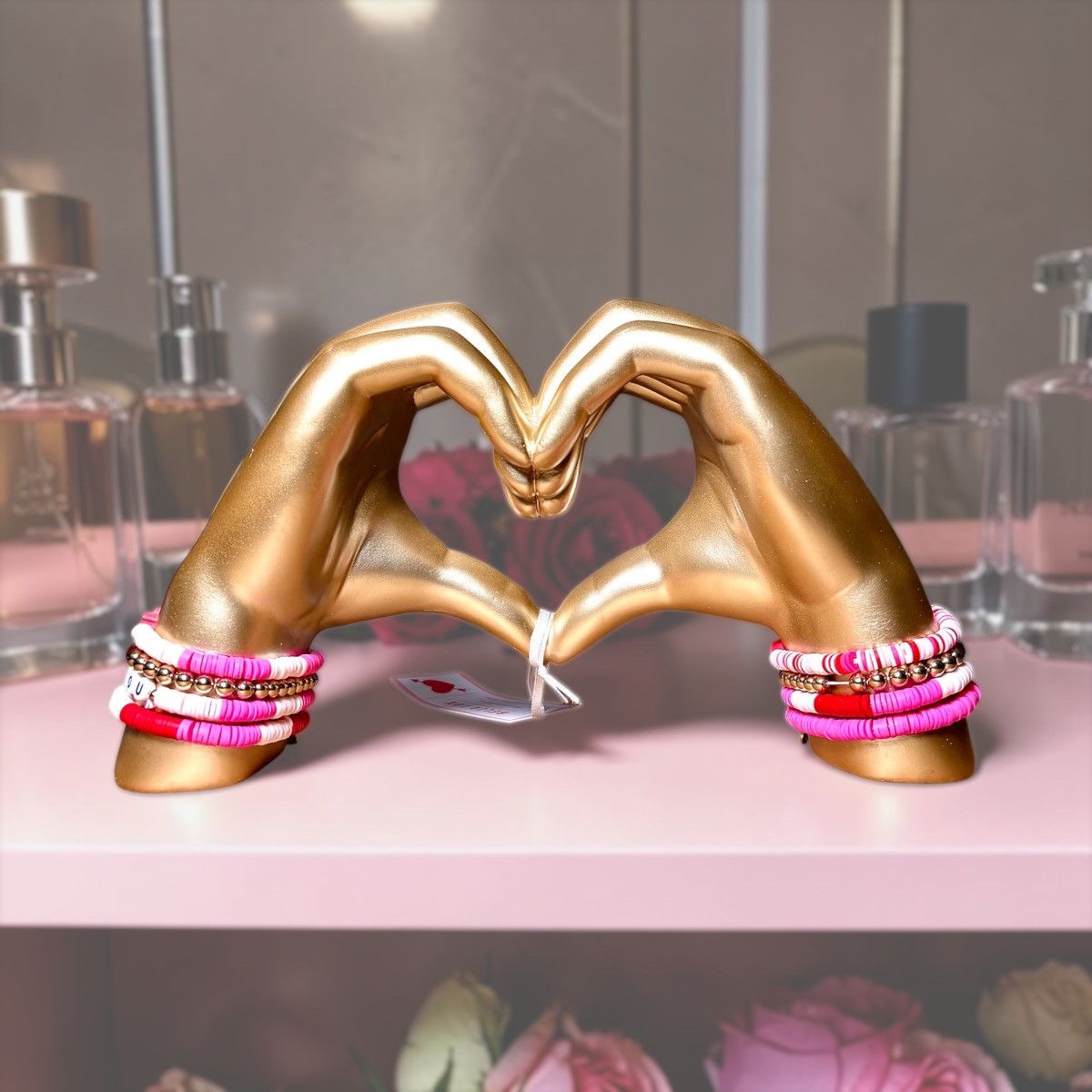Other Bella Lux Gold Love Hand Friendship Bracelets Figurine Size ONE SIZE - 3 Thumbnail