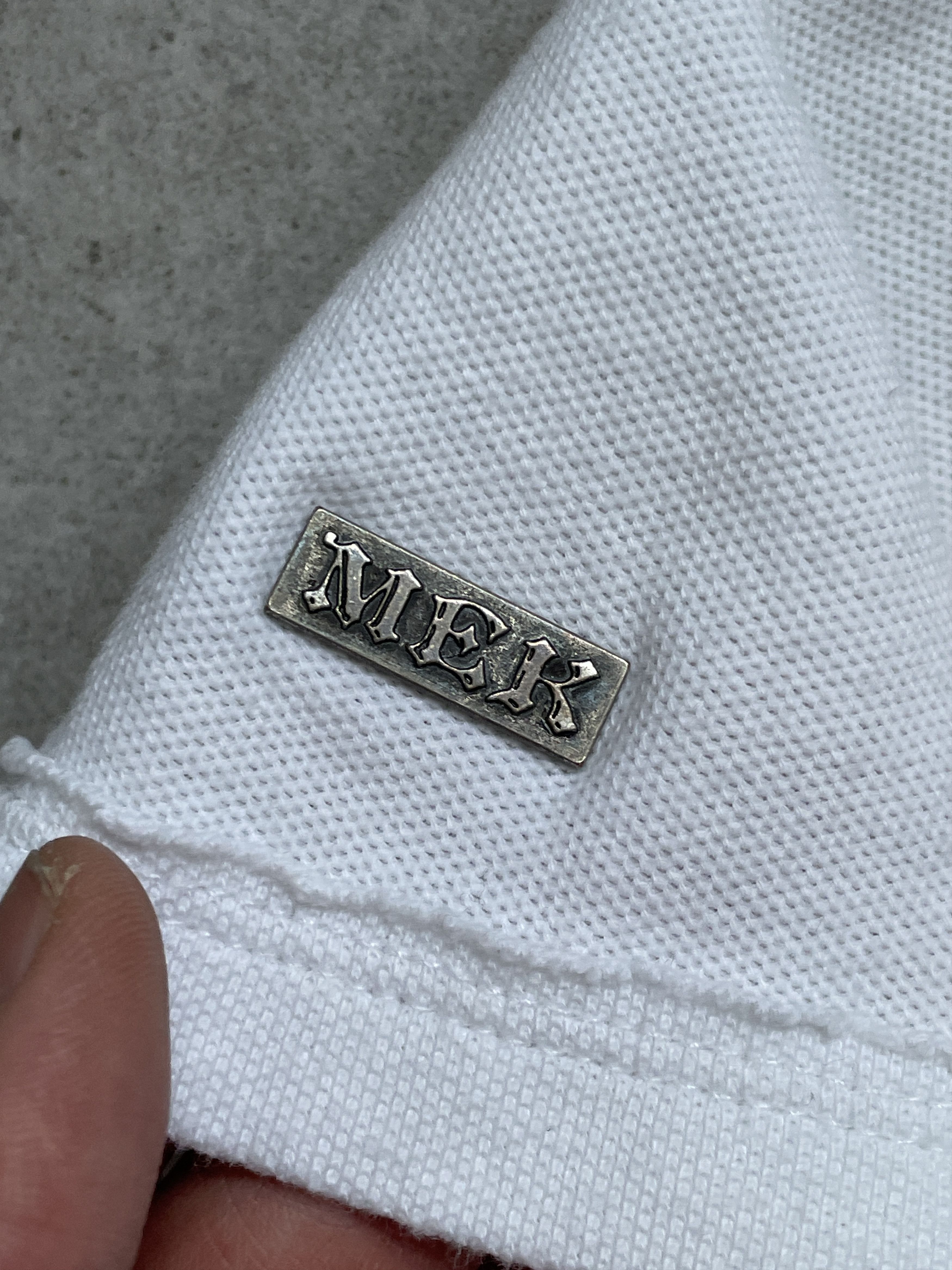 Mek Denim Y2K MEK DENIM TRUE RELIGION STYLE WHITE STITCHED POLO TEE Size US L / EU 52-54 / 3 - 6 Thumbnail