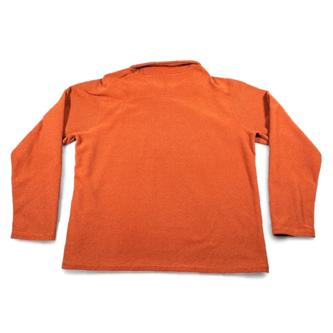 The North Face The North Face Pullover Shirt XL Orange Textured Fleece 1/4 Zip Long Sleeve Logo Adult Mens Size US XL / EU 56 / 4 - 3 Thumbnail