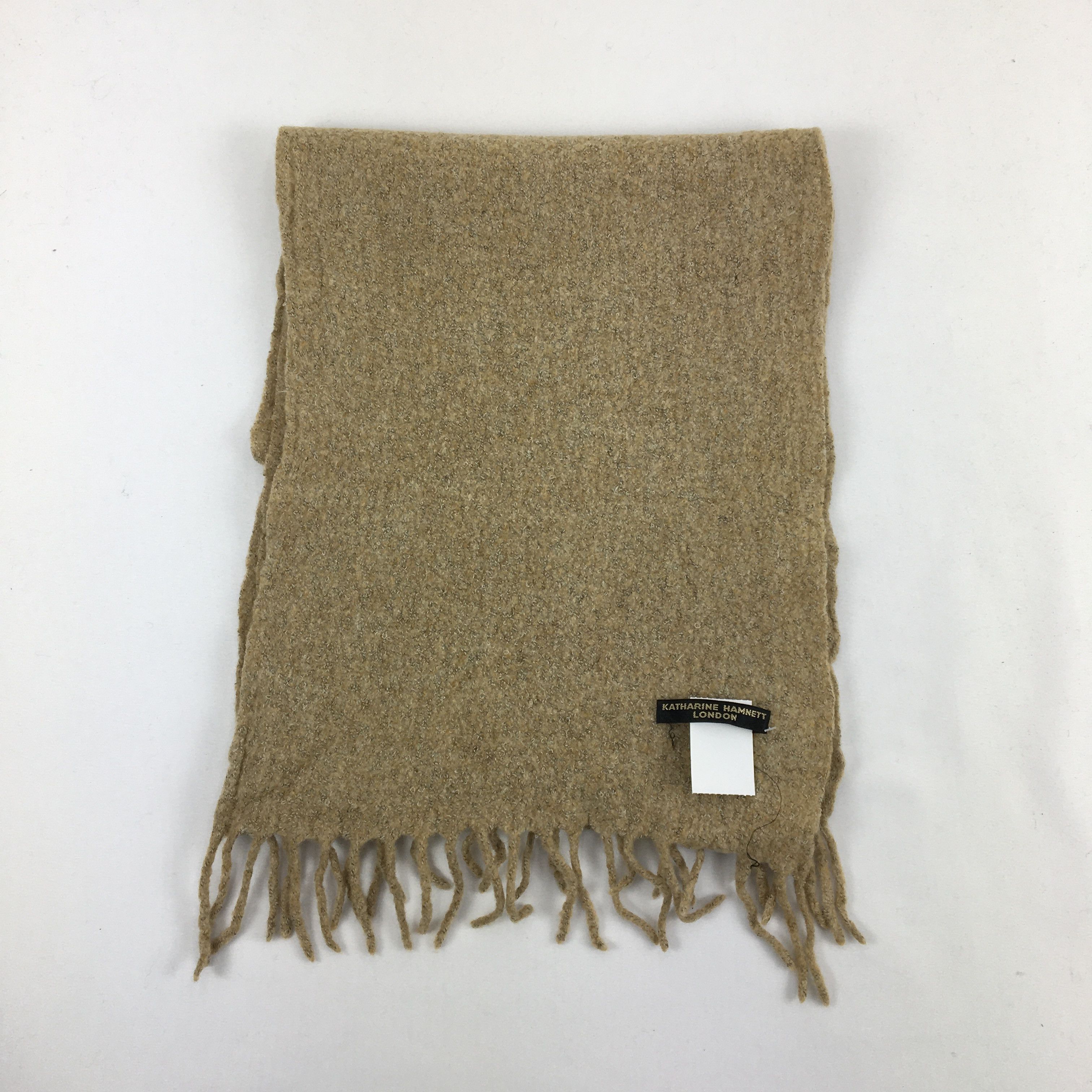 Katharine Hamnett London Vintage Katharine Hamnett Scarf Wool Winter Fringe Scarves Size ONE SIZE - 2 Thumbnail