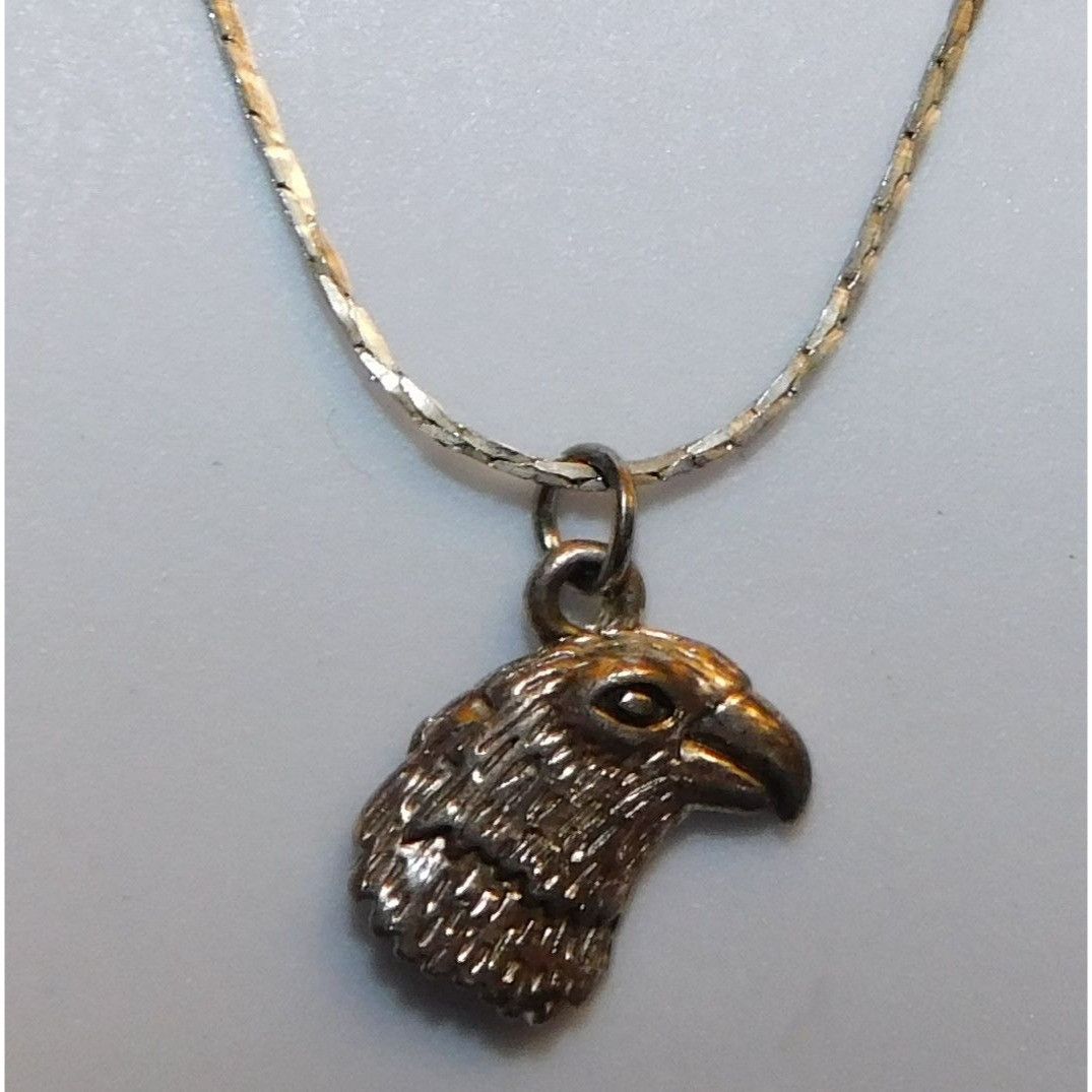 Other Witchy Gothic Silver Tone Crow Head Pendant Necklace Size ONE SIZE - 2 Thumbnail