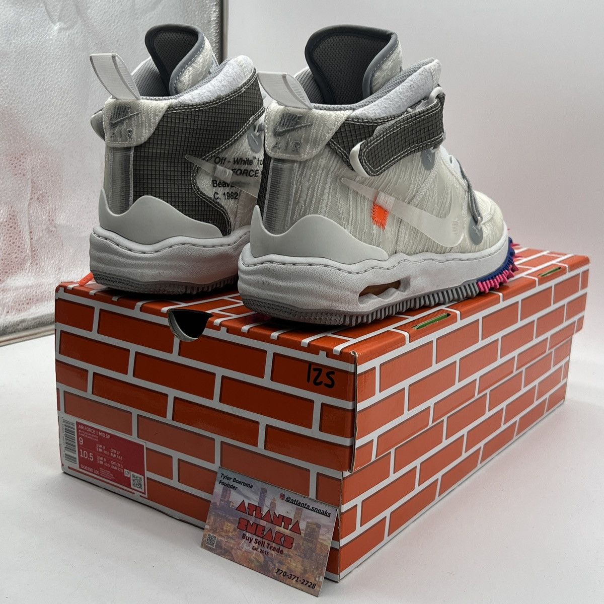 Nike Off white Air Force mid white Size US 9 / EU 42 - 5 Thumbnail