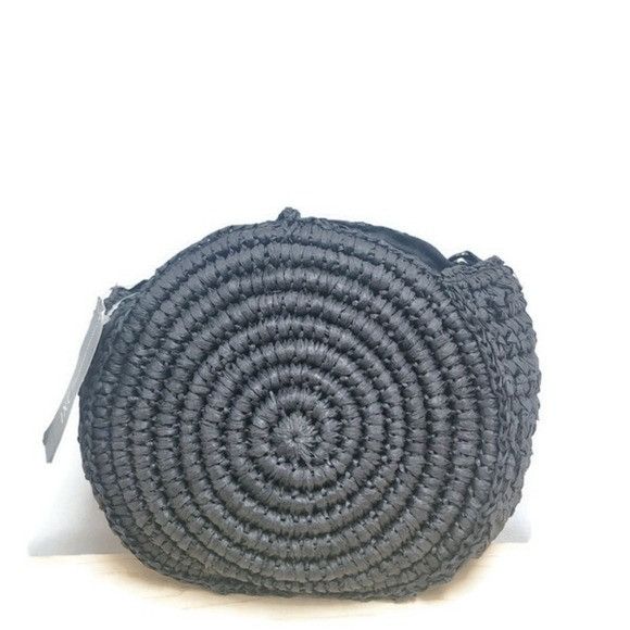 I.N.C International Concepts Straw Circle Crossbody Black Bag Size ONE SIZE - 2 Thumbnail