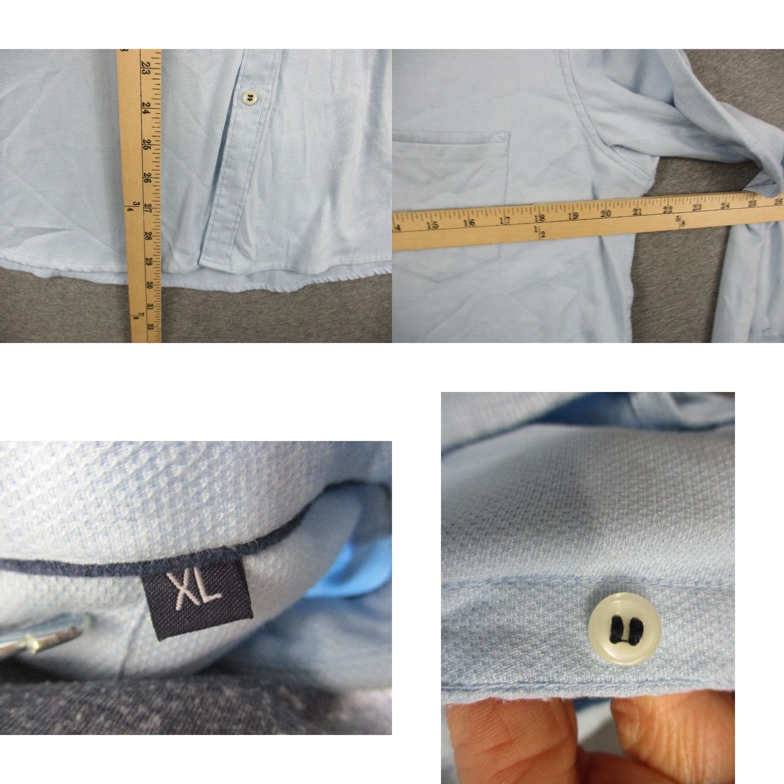 Vintage Killer Jeans Shirt Men XL Blue Button-Up Stretch Pocket Shirt Size US XL / EU 56 / 4 - 8 Thumbnail
