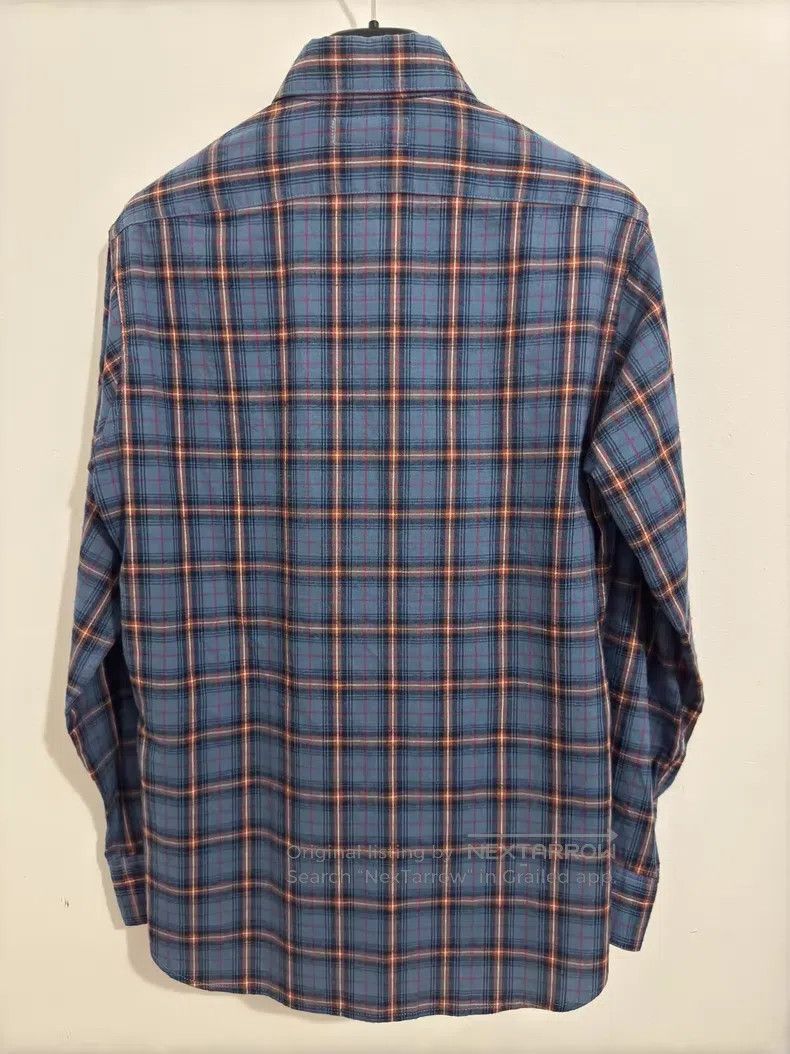 Saint Laurent Paris Saint Laurent Paris Size 38 Flannel Pointed Collar Blue an Size US M / EU 48-50 / 2 - 2 Thumbnail
