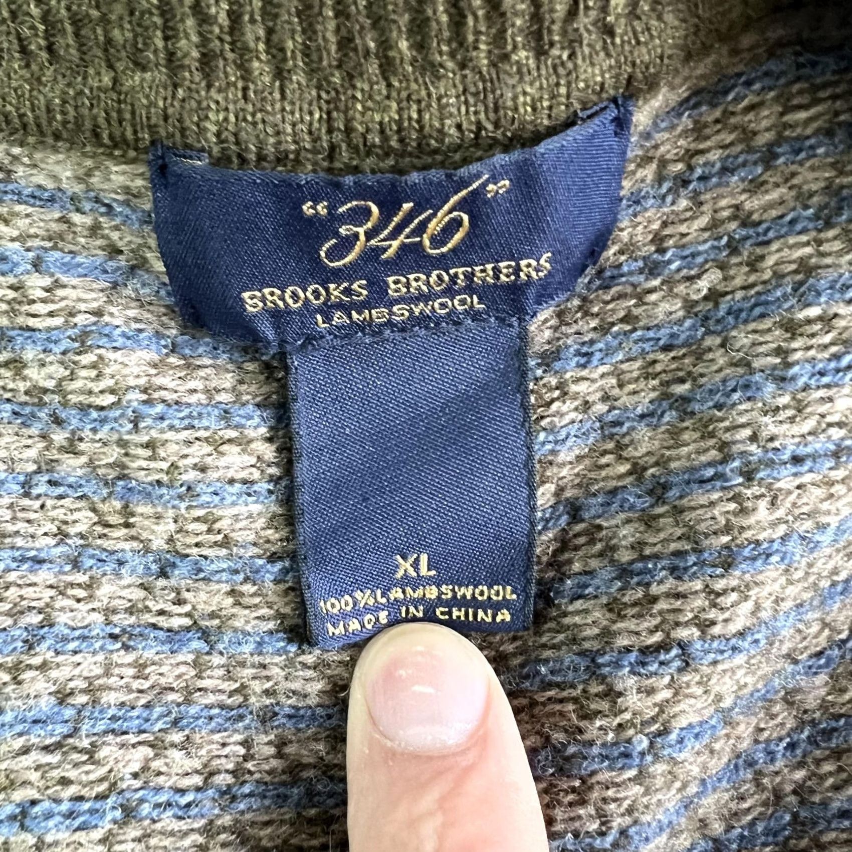 Brooks Brothers Brooks Brothers Sweater Vest Mens XL Green Argyle V-Neck Lambswool Knit Pattern Size US XL / EU 56 / 4 - 2 Thumbnail