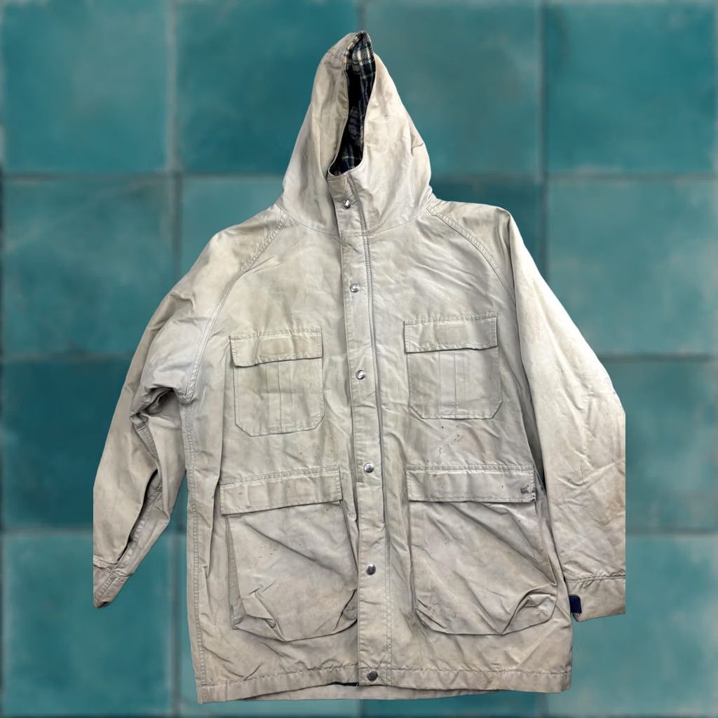 Vintage VINTAGE Woolrich Jacket Mens Medium Tan Hooded Wool Lined Parka Made USA 80s Size US M / EU 48-50 / 2 - 1 Thumbnail