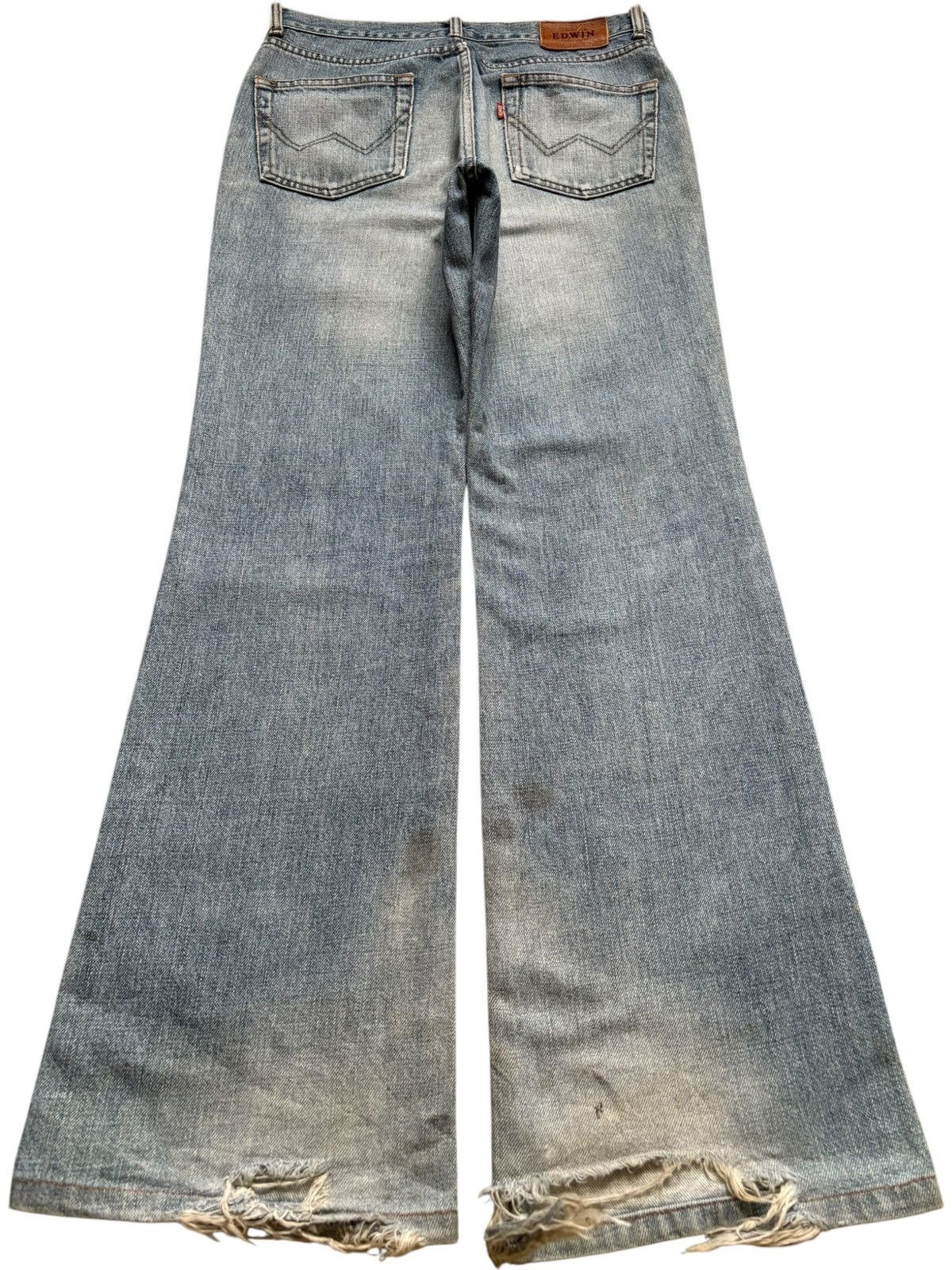 Edwin × Japanese Brand Vintage Japanese Edwin Mud Wash Distressed Flare Jeans Size US 29 - 2 Thumbnail