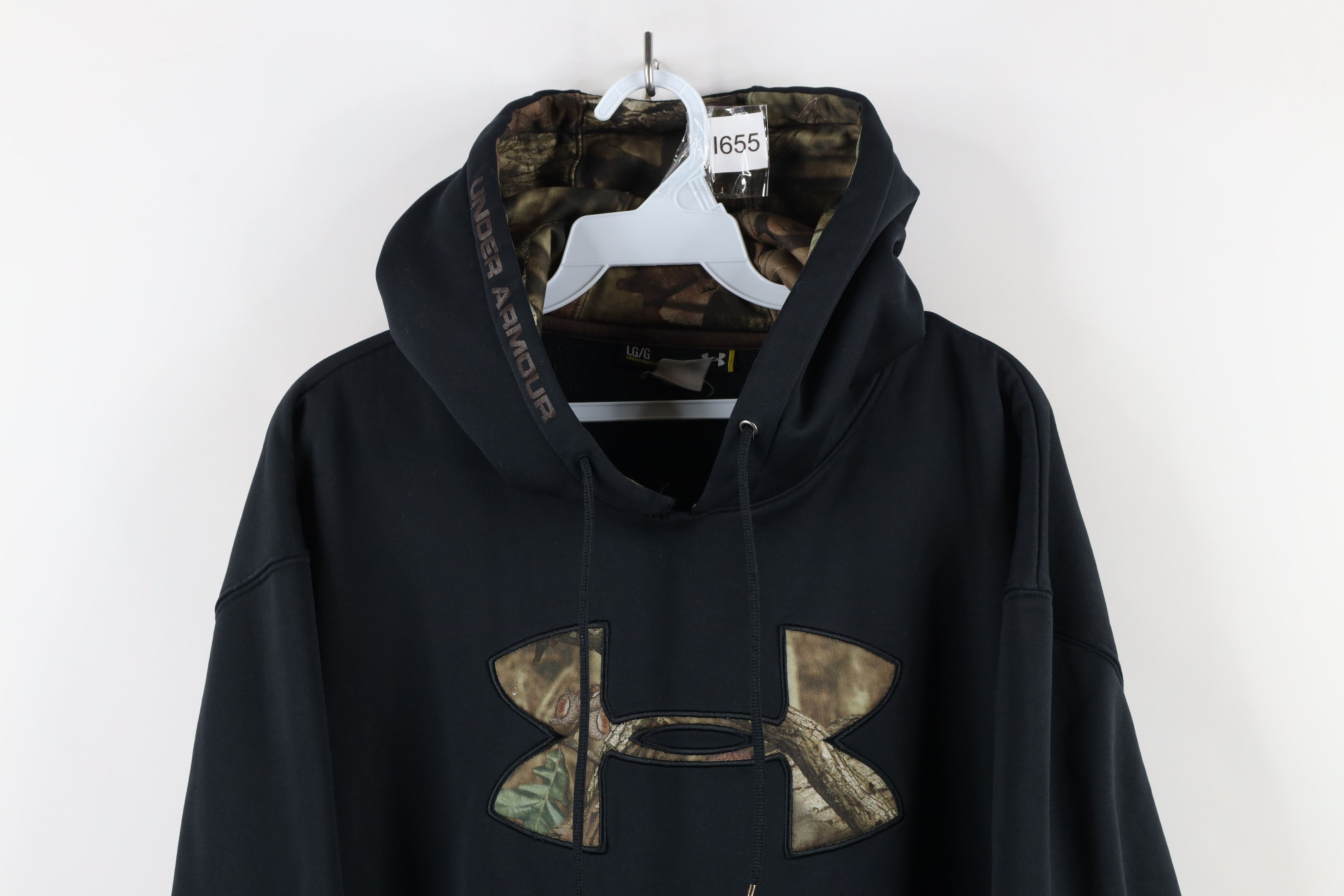 Under Armour × Vintage Under Armour Storm Big Logo Camouflage Hoodie Sweatshirt Size US L / EU 52-54 / 3 - 2 Thumbnail