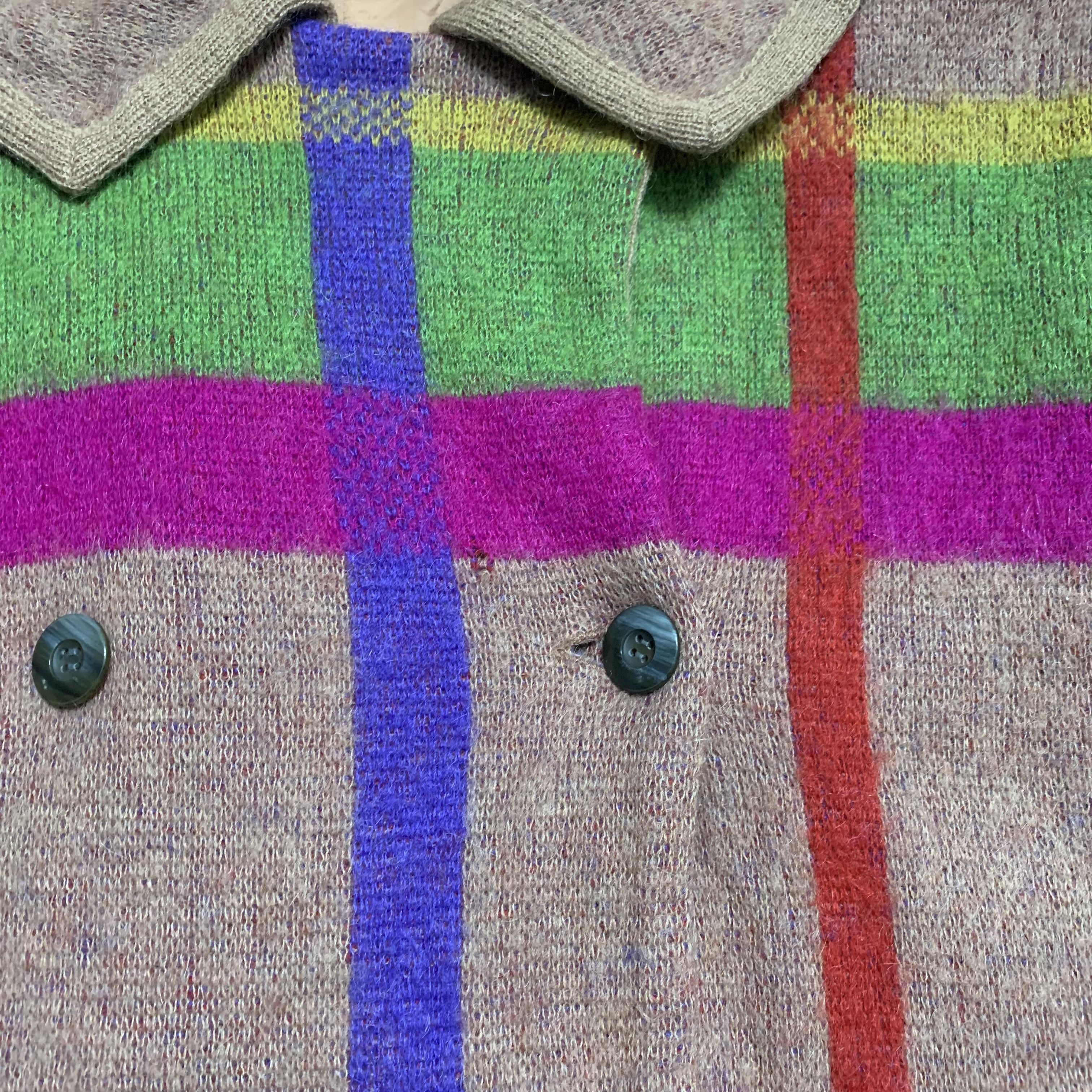 Lancel Lancel Paris Multicolor Tartan Double Breast Wool Coat Size M / US 6-8 / IT 42-44 - 5 Thumbnail