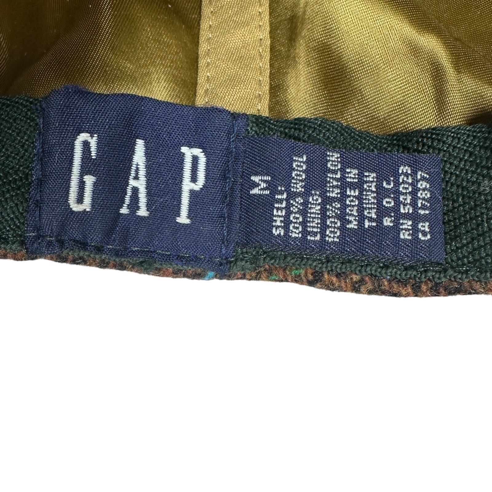 Gap Vintage GAP Tweed Cabbie Driving Newsboy Hat Men’s M Brown Size ONE SIZE - 7 Thumbnail