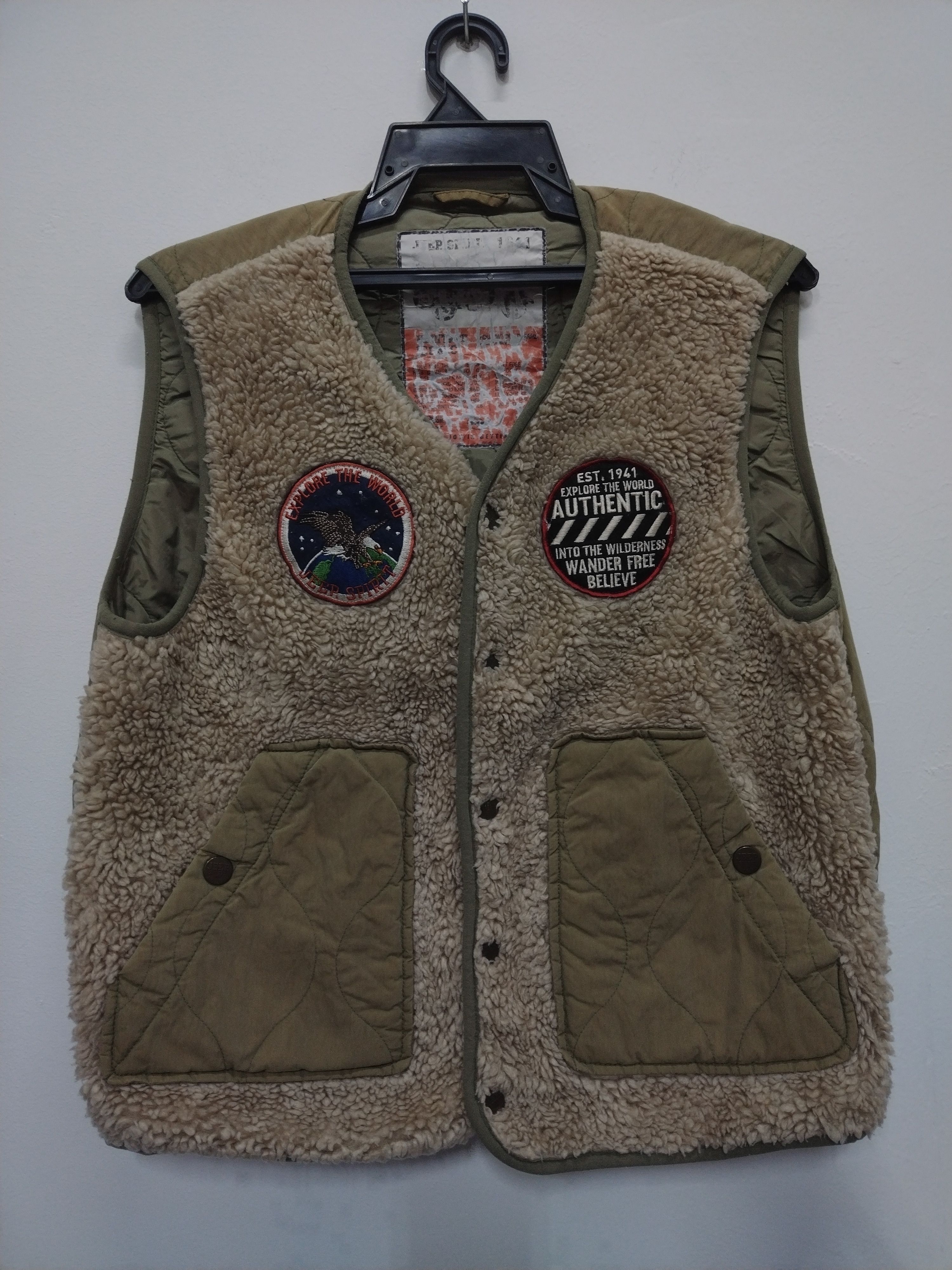 Vintage JEEP SPIRIT NICE DESIGN FLEECE VEST VINTAGE Size US S / EU 44-46 / 1 - 1 Thumbnail