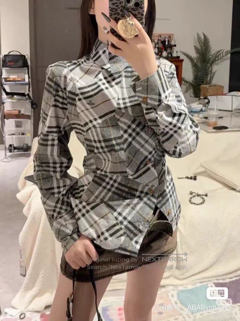 Vivienne Westwood Vivienne Westwood Vintage checkered deformed shirt, drunka Size M / US 6-8 / IT 42-44 - 2 Thumbnail