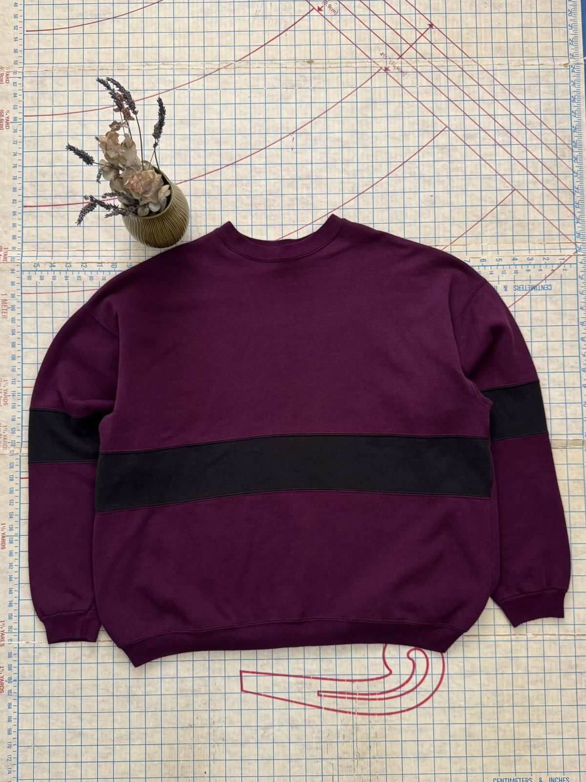 Hanes Vintage Hanes Premium Burgundy Striped Crewneck XL USA Made Size US XL / EU 56 / 4 - 3 Thumbnail