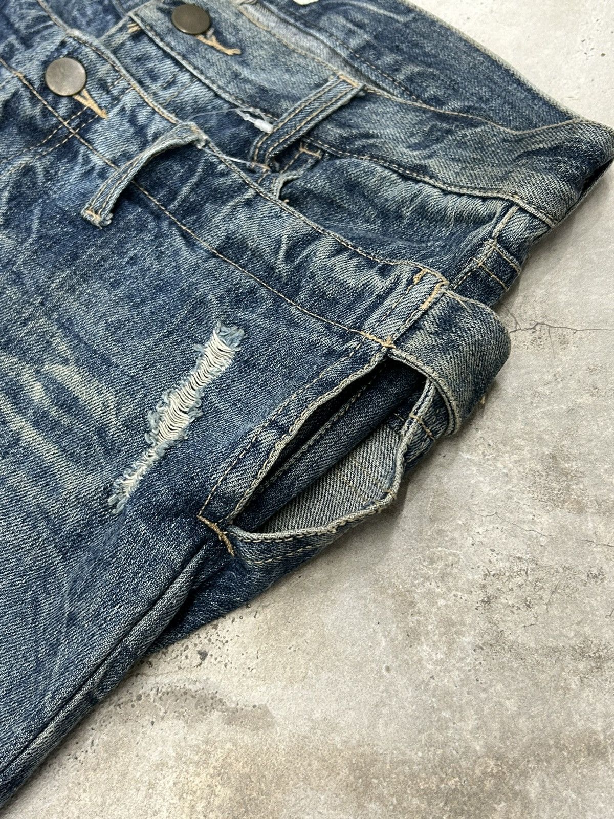 GOSTAR DE FUGA Vintage Funky Fruit Double Waist Distressed Embroidery Size US 32 / EU 48 - 18 Thumbnail