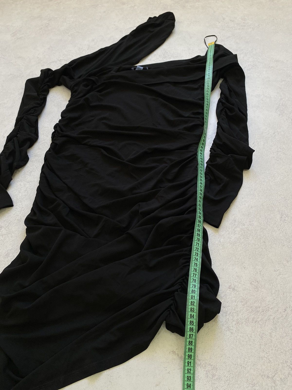 Mugler MUGLER X H&M Gathered One Shoulder Mini Dress Size XL Size XL / US 12-14 / IT 48-50 - 20 Thumbnail