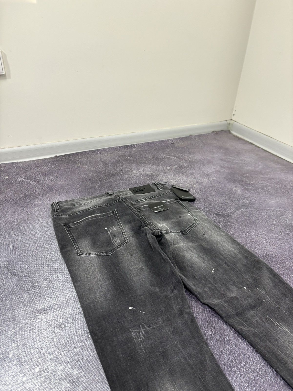 Dsquared2 Dsquared2 Distressed Denim NEW Black Luxury Slim Jeans Size US 30 / EU 46 - 11 Thumbnail