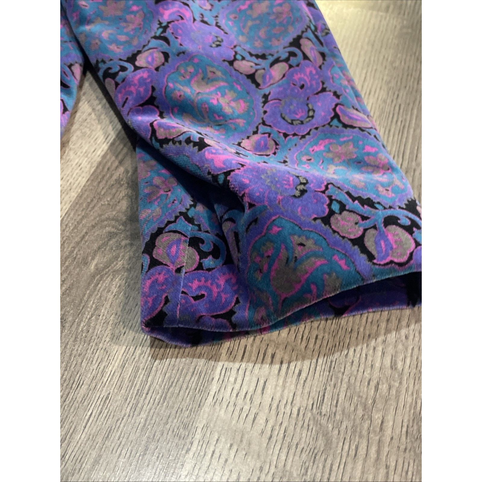Other Portrait JL DeBall Velvet Opera Coat Purple Paisley Vintage Size XS / US 0-2 / IT 36-38 - 6 Thumbnail