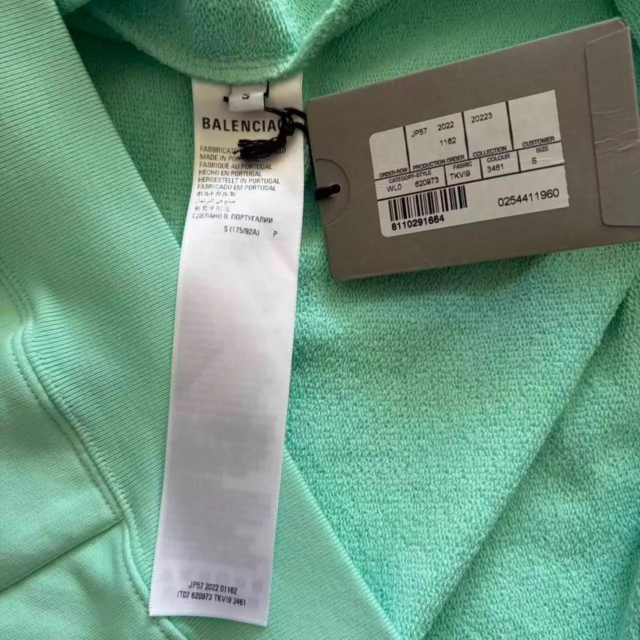 Balenciaga Balenciaga Mint Green Coke Logo Hoodie Size S Size US S / EU 44-46 / 1 - 4 Thumbnail