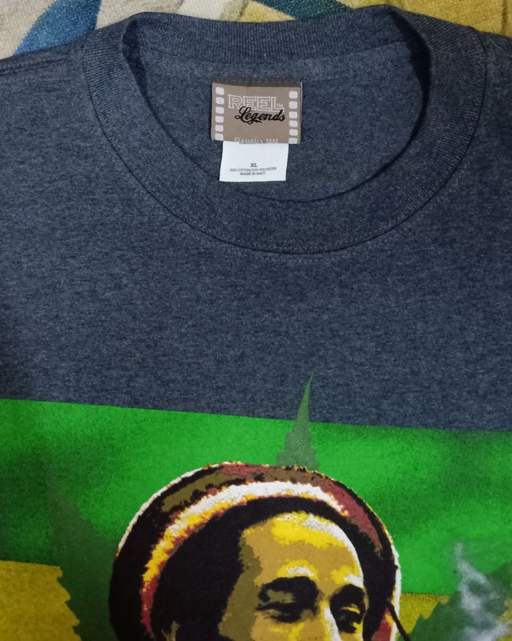 Bob Marley × Legendary Goods × Reel Legends Vintage Bob Marley Rasta Flag T-shirt Size US XL / EU 56 / 4 - 9 Thumbnail