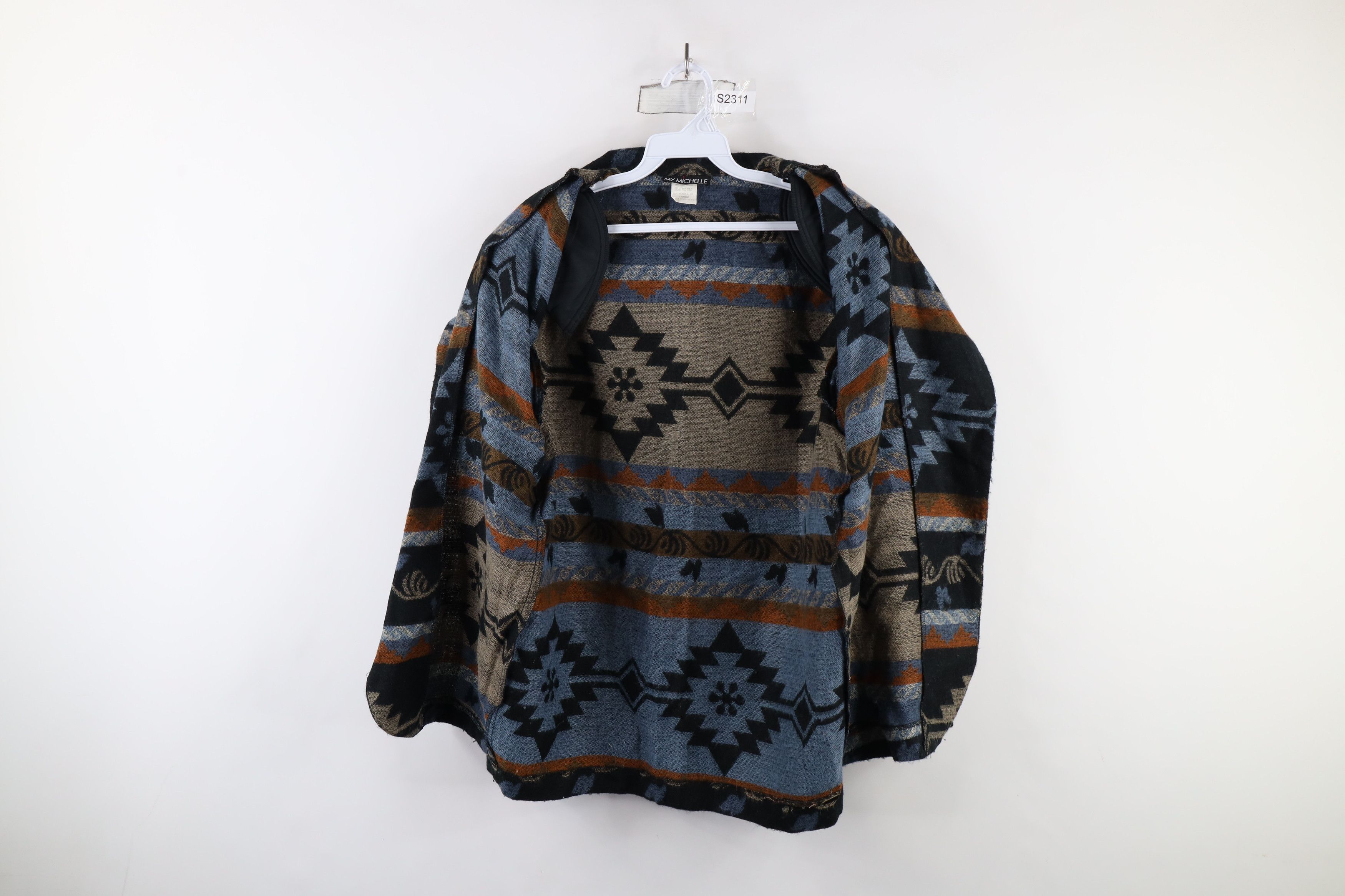 Vintage Vintage 90s Streetwear Southwestern Blazer Jacket Acrylic Size L / US 10 / IT 46 - 8 Thumbnail