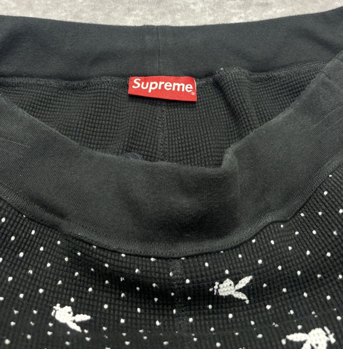Playboy × Supreme Supreme Playboy Waffle Thermal Pant Black (FW17) Size US 32 / EU 48 - 3 Thumbnail