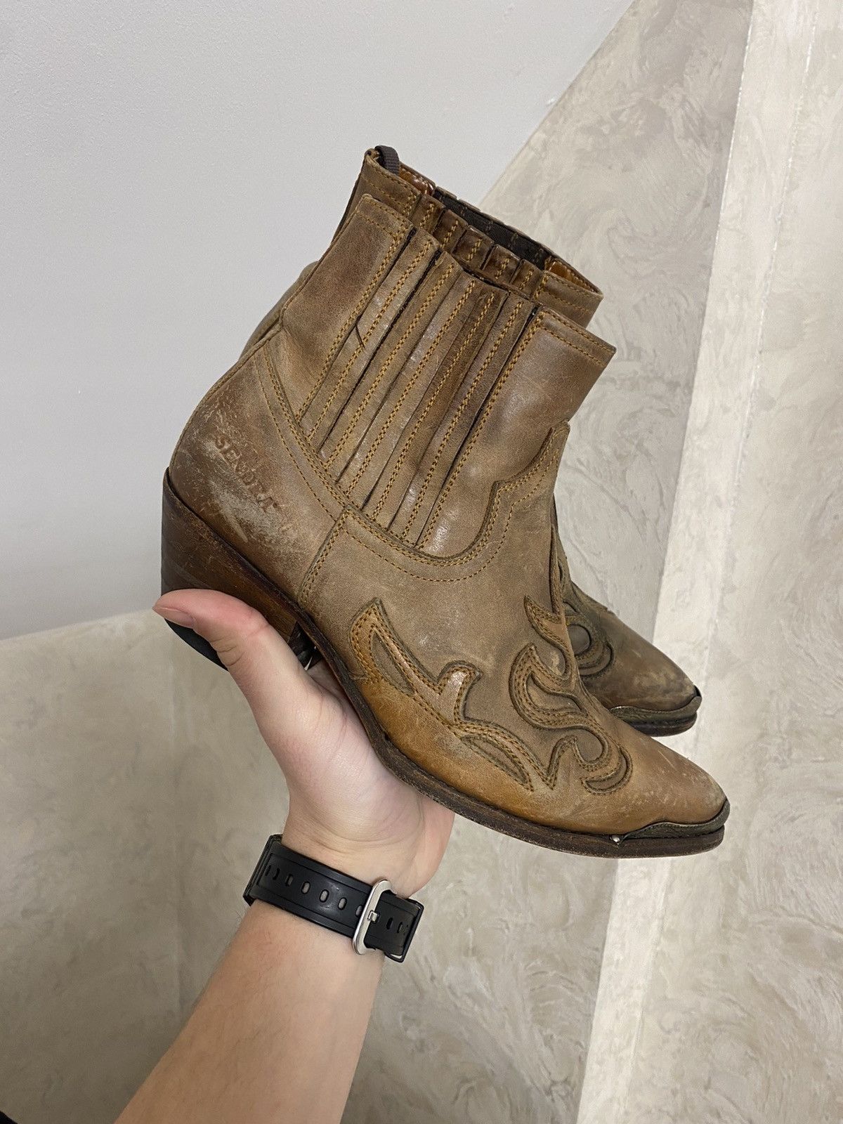 Sendra RPP 300$ Vintage Sendra Japanese Y2K Boots Cowboy AS98 Style Size US 5.5 / EU 38 - 13 Thumbnail