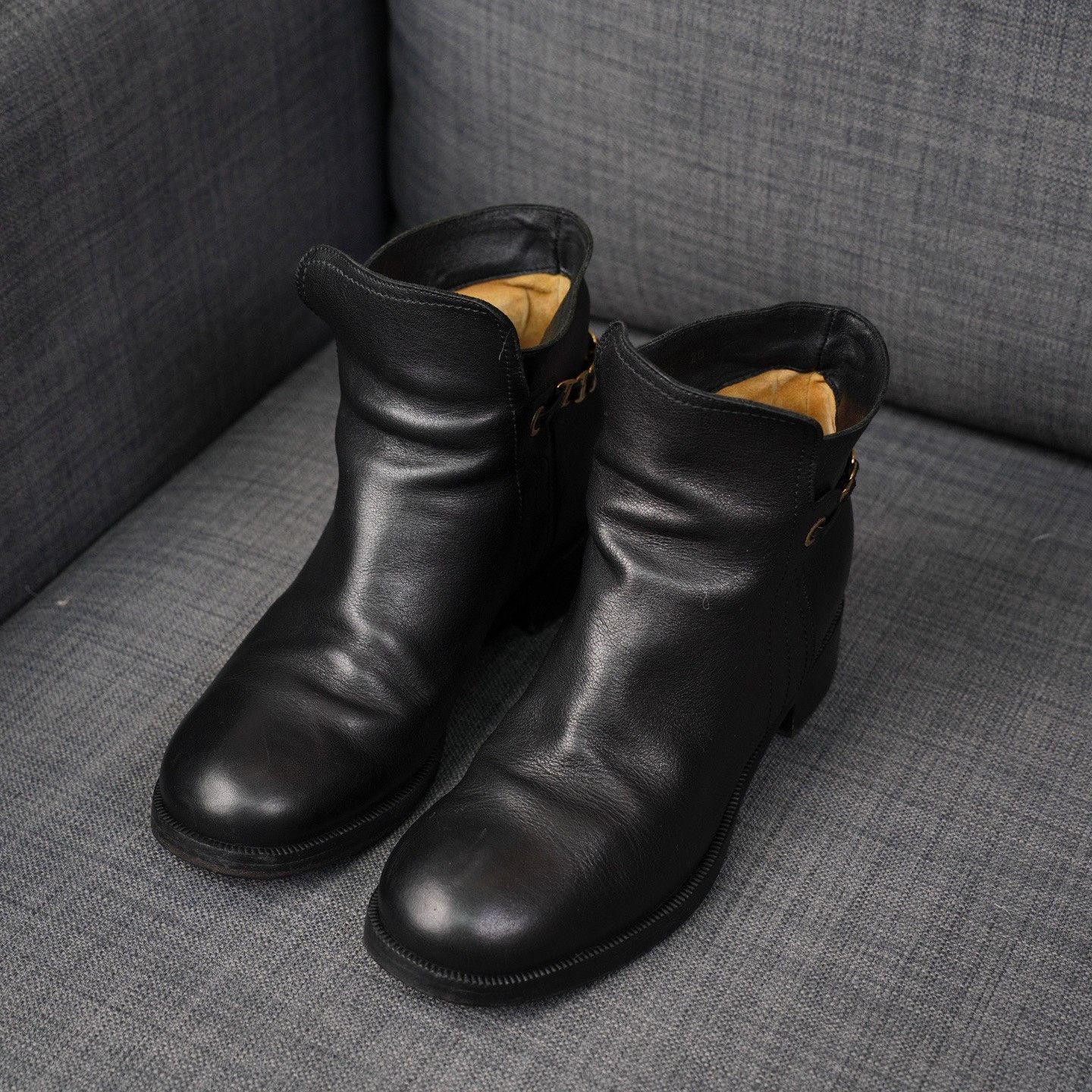 Salvatore Ferragamo Salvatore Ferragamo Leather Black Boots us_7 Women Size US 7 / IT 37 - 1 Thumbnail