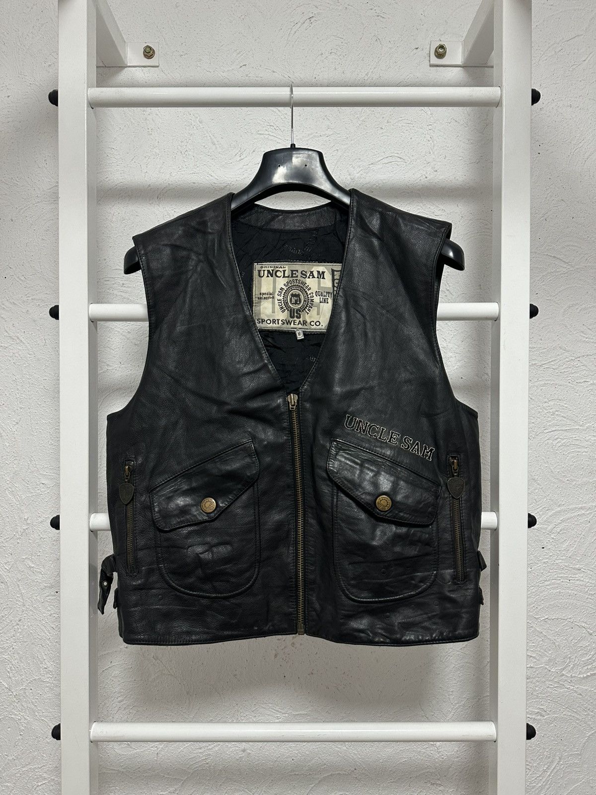 Other Uncle Sam Avant-Garde Leather Vest M Size Moto Jacket Size US M / EU 48-50 / 2 - 1 Thumbnail