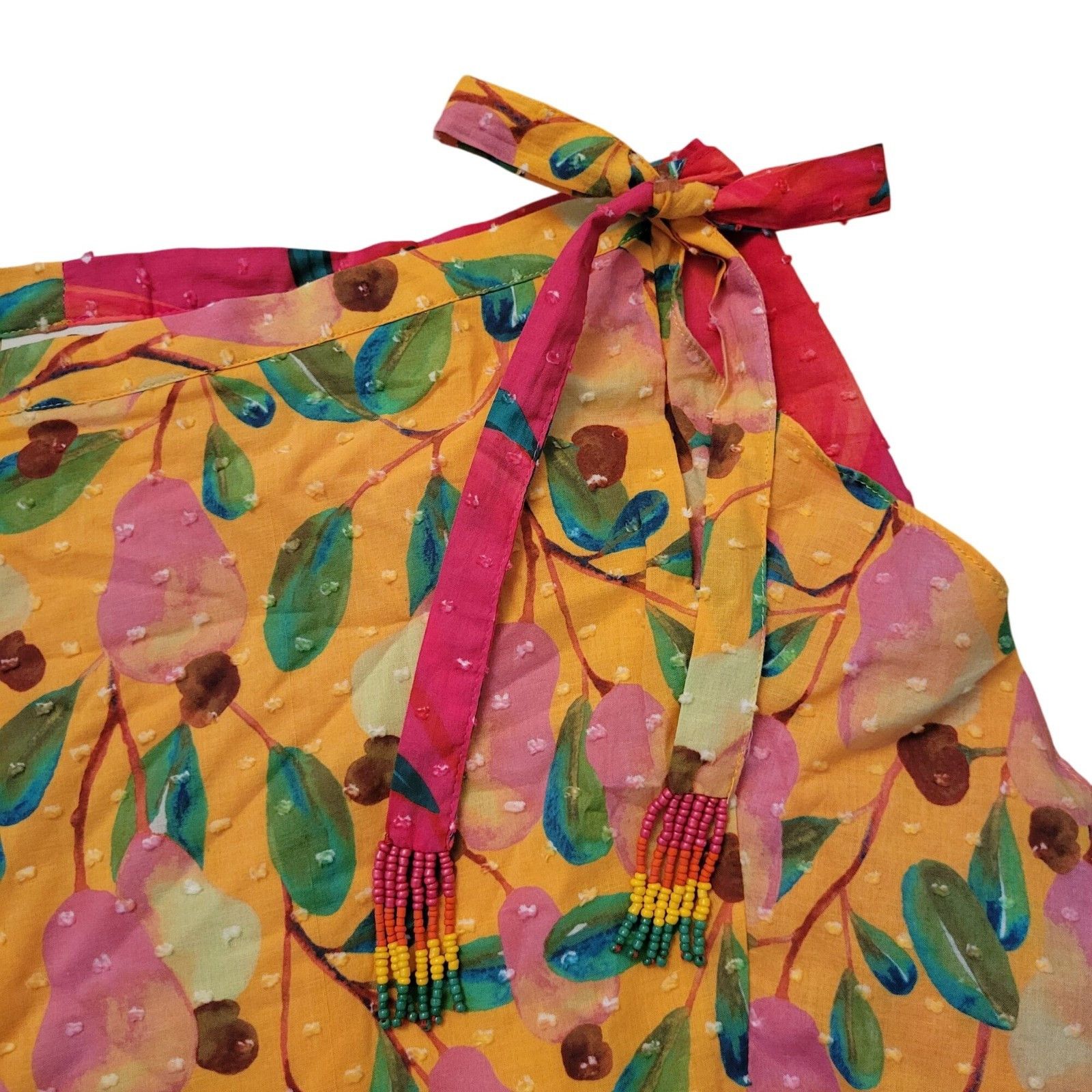 Farm Rio Farm Rio Garden Mix Anthro Skirt L Yellow Pear Pink Pepper Size 34" / US 12 / IT 48 - 8 Thumbnail