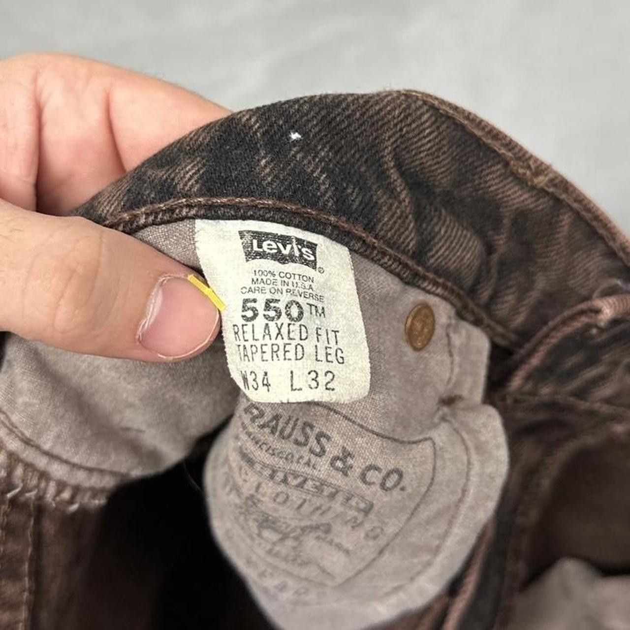 Levi's Vintage Levi’s 550 Brown Denim Jeans Men’s 32 x 30 Size US 32 / EU 48 - 4 Thumbnail