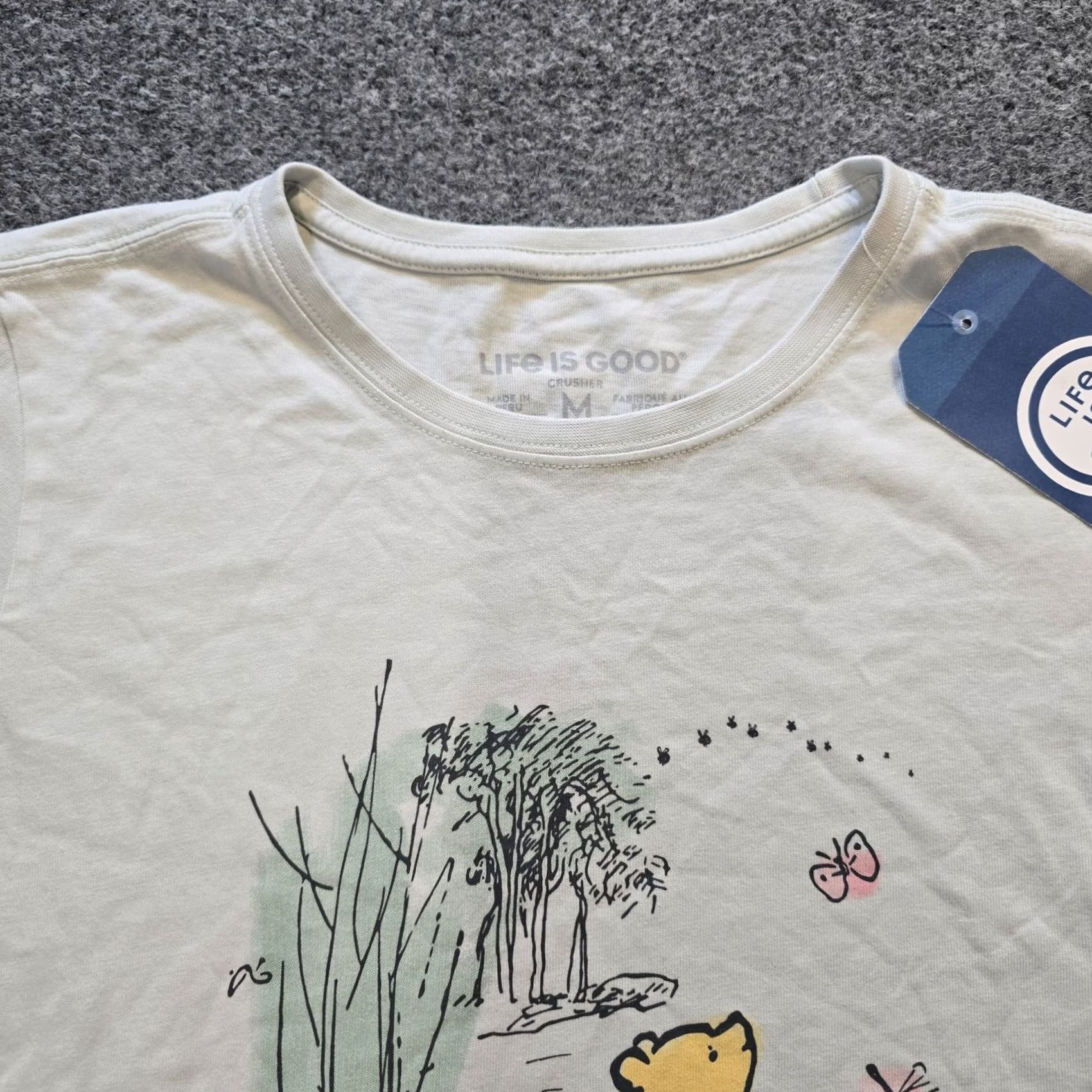 Disney Disney Winnie The Pooh Piglet Nature Crew Neck Short Sleeve T-Shirt Womens Medium White Casual Shirt Size M / US 6-8 / IT 42-44 - 2 Thumbnail