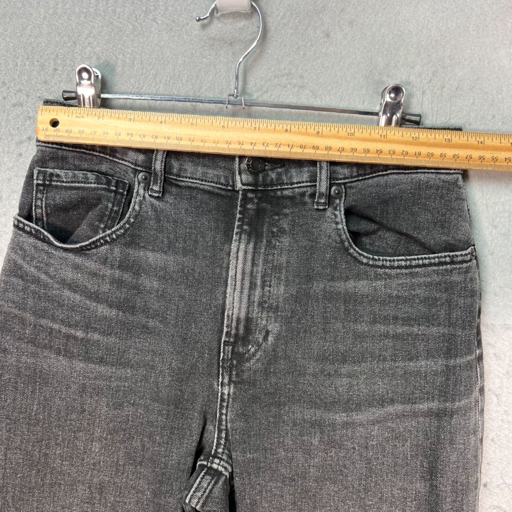 Everlane Everlane Womens 27 Crop The Cheeky Jean High-Rise Tapered Black Denim Jeans Size 27" / US 4 / IT 40 - 5 Thumbnail