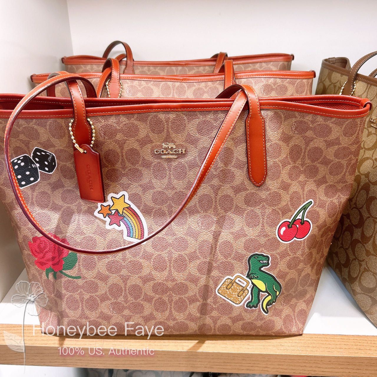 Coach City Tote Bag In Signature Canvas With Sticker Print CZ611 Grailed