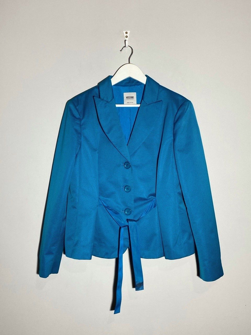 Moschino Moschino Cheap And Chic Striped Belted Blazer Jacket Size XL / US 12-14 / IT 48-50 - 1 Thumbnail