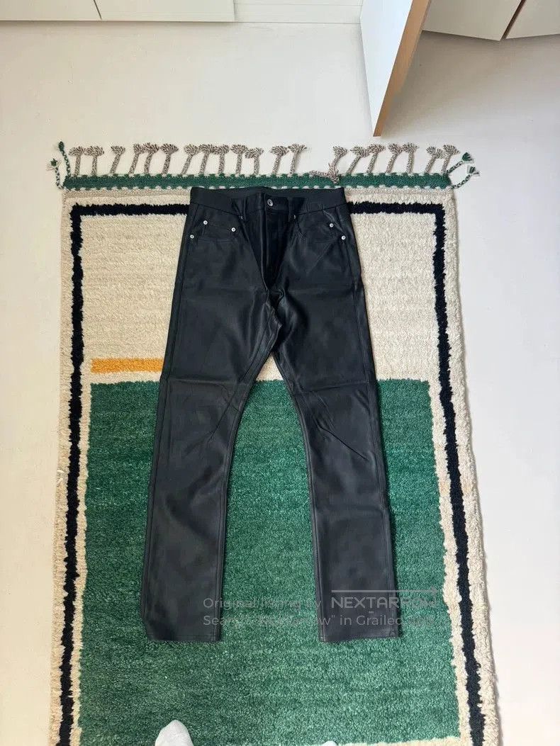 Rick Owens Drkshdw Rick Owens DRKSHDW Detroit Cut Faux Leather Pants. Size US 31 - 1 Thumbnail