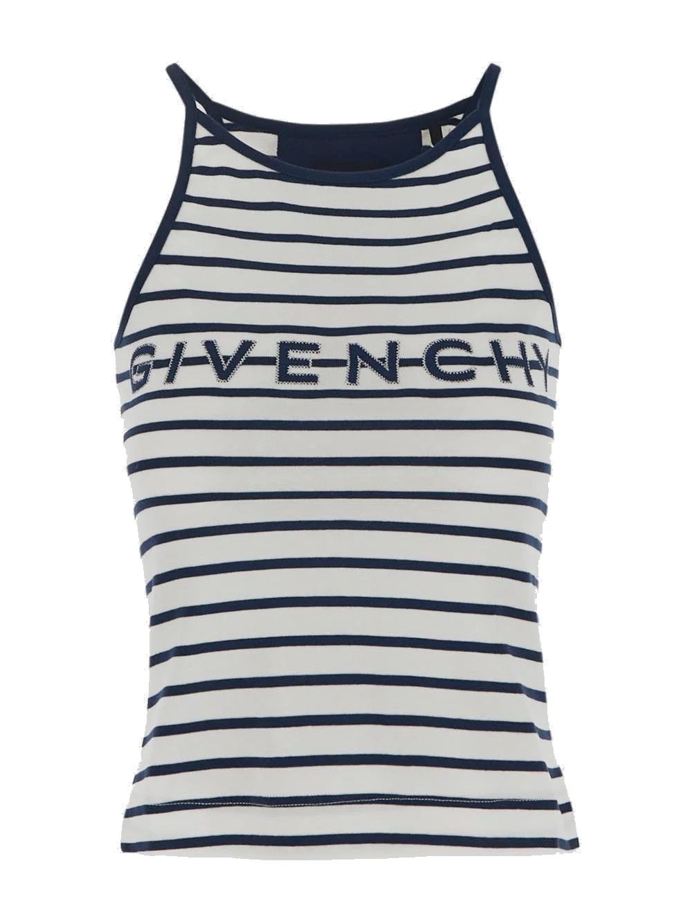 Givenchy o1srvl11e1124 Fitted Tank Top in Navy/White Size XS / US 0-2 / IT 36-38 - 1 Thumbnail