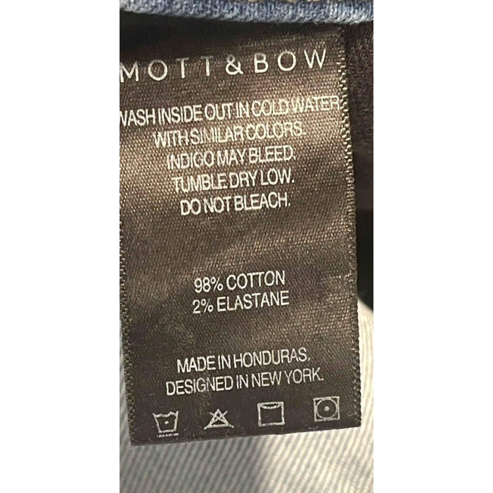 Mott & Bow Mott & Bow Jeans Slim Fit Ludlow Straight Stretch Blue 37x29 5-Pocket Denim Belt Loops Zipper Button Men Regular Size US 37 - 7 Thumbnail