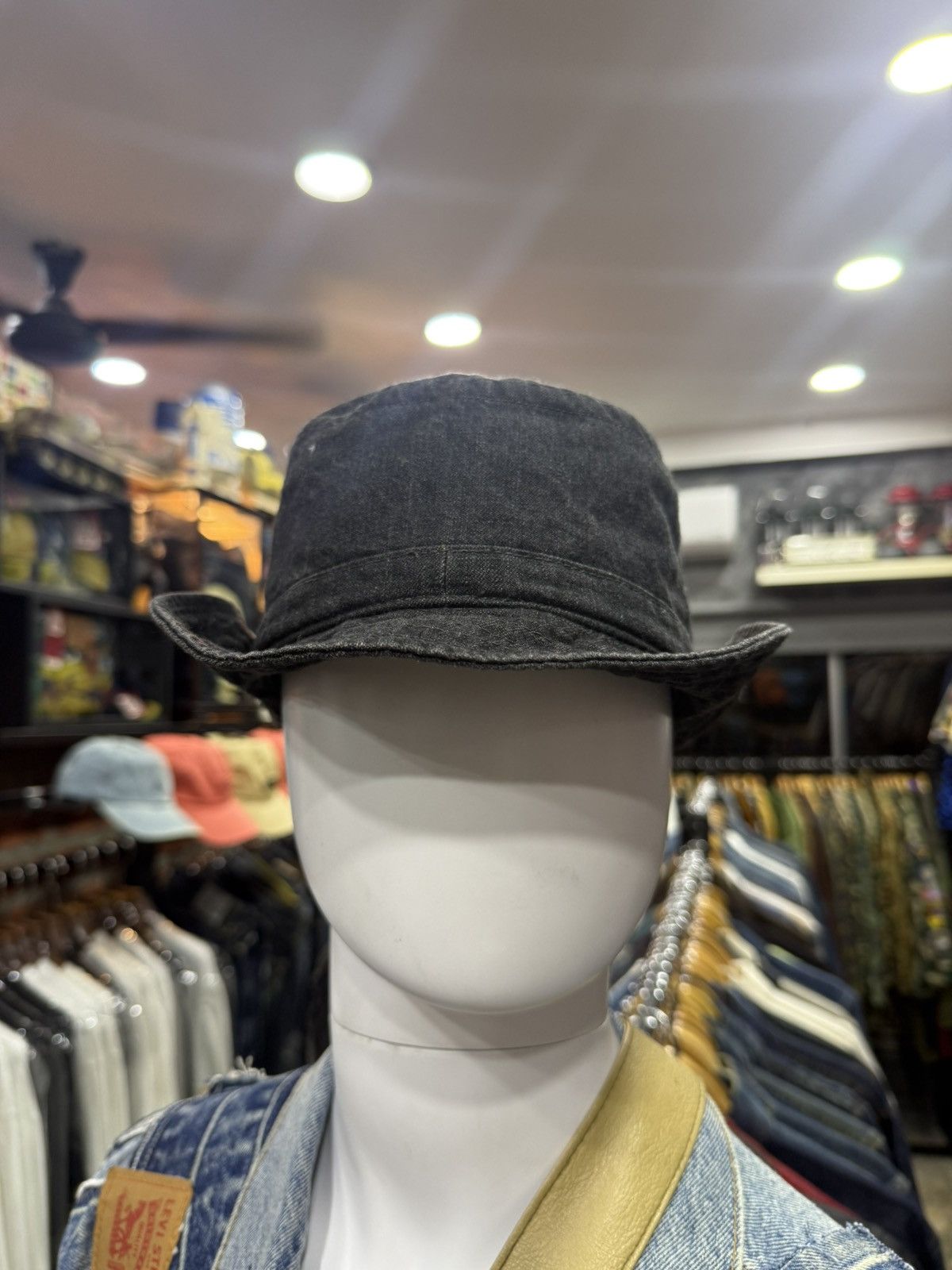 Japanese Brand C4LA Heroic denim bucket hat Size ONE SIZE - 1 Thumbnail