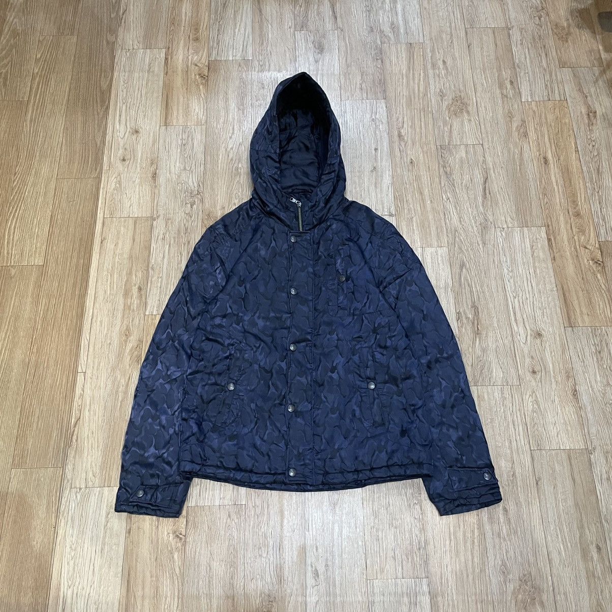 Issey Miyake Tete Home Blue Camo Hooded Jacket