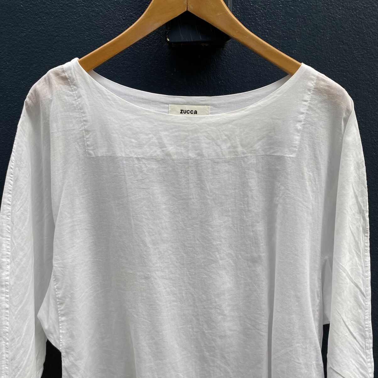Zucca ZUCCA White 3/4 Sleeve Loose Fit Top Size M / US 6-8 / IT 42-44 - 3 Thumbnail